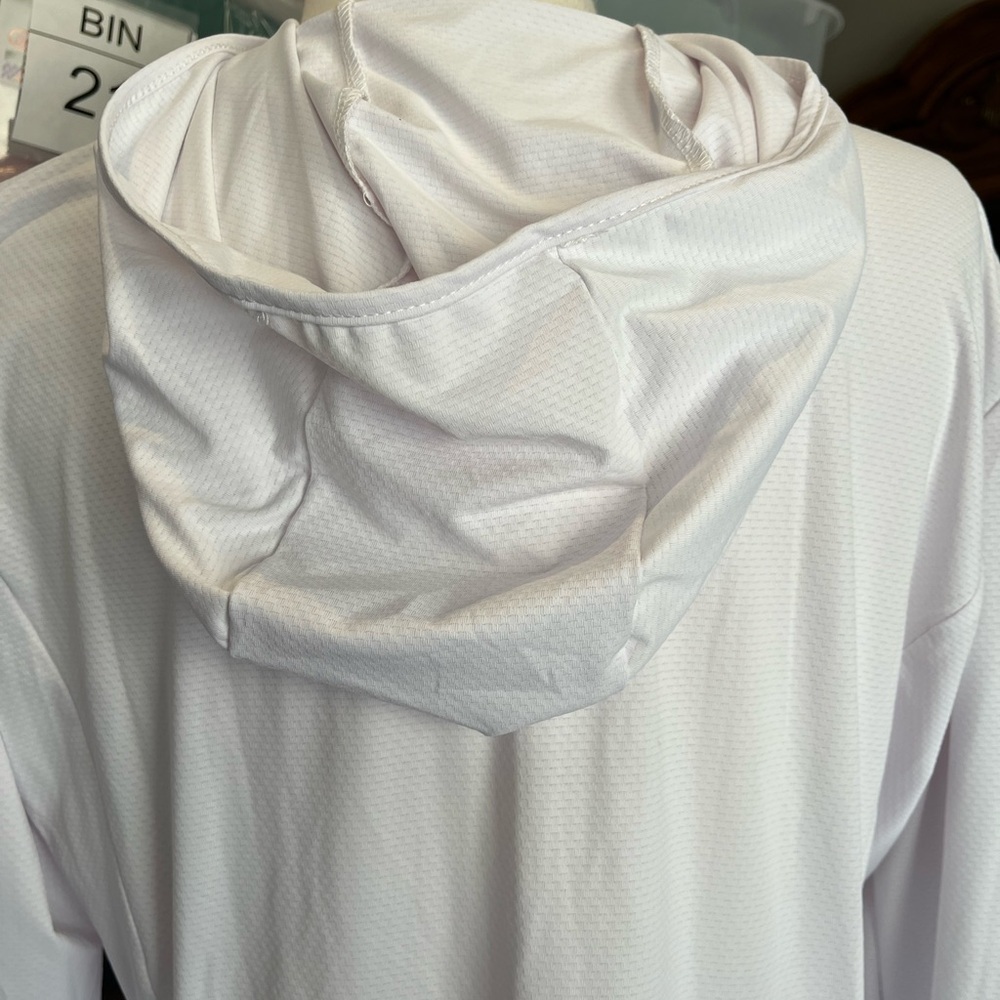 White Hooded Long Sleeve Jacket - Picture 3 of 8